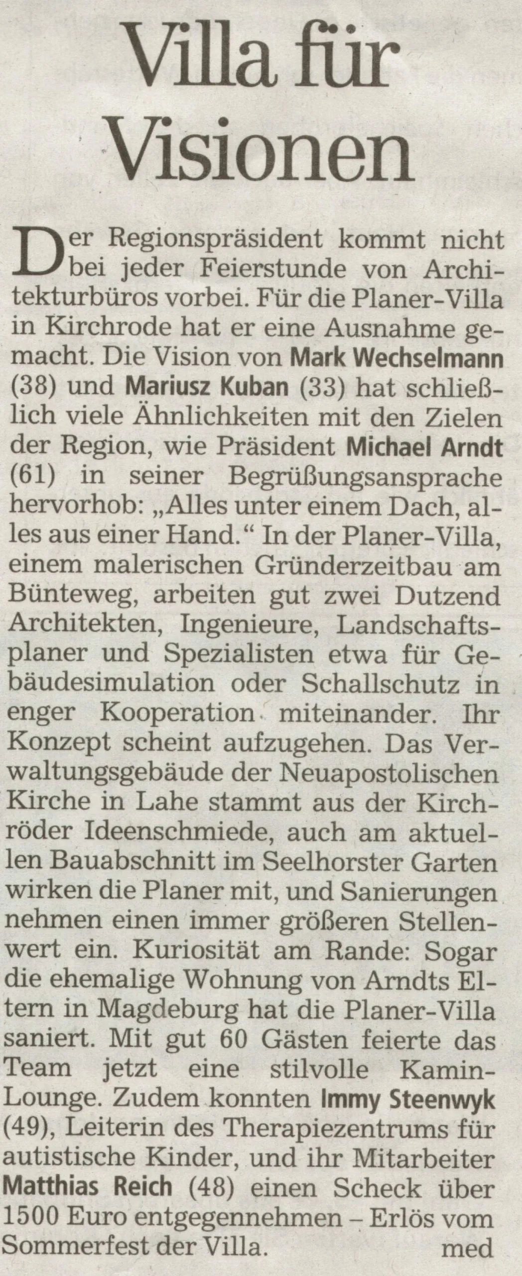 Villa für Visionen